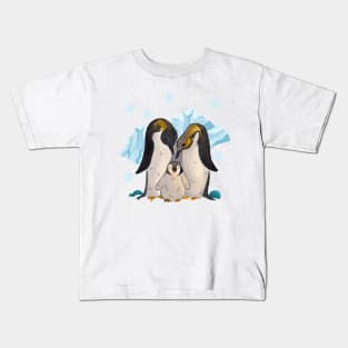 cute family of penguins Kids T-Shirt